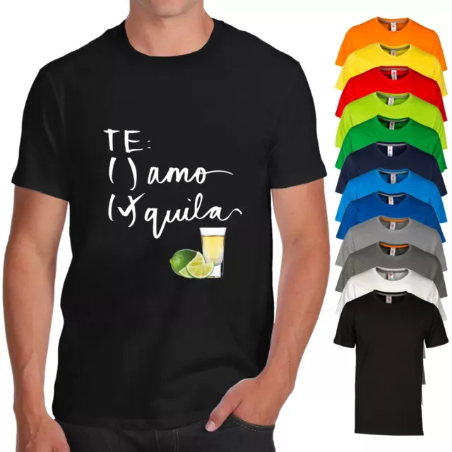 T-Shirt Te Amo Tequila Maglietta Divertente Tshirt Happiness Fashion My T Shirt