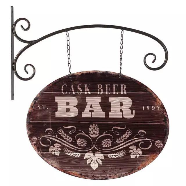 Reklame Ausleger Bar, Pub, Blechschild, Werbeschild, Zunft Schild, Kneipenschild