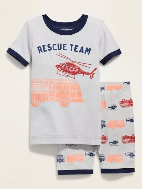 Nwt Boys Old Navy Pajamas Pjs Size 4T Rescue Team Fire Truck Summer 2 Pc Shorts Nwt Boys Old Navy Pajamas Pjs Size 4T Rescue Team Fire Truck Summer 2 Pc Shorts