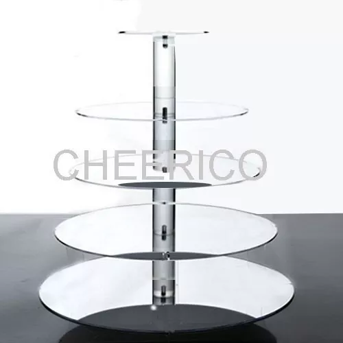 5 Tier Mirror Acrylic Cupcake Stands Cup Cake Stand Cheerico Cupcake Stands