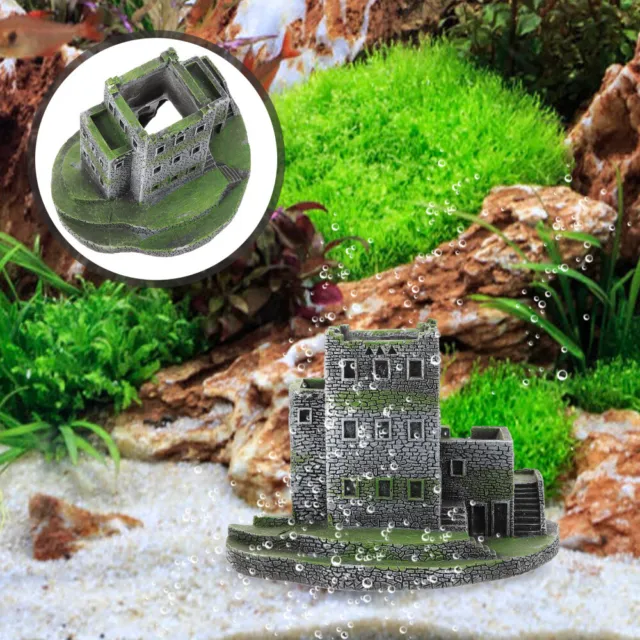 Resin Castle Aquarium Ornament Fish Tank Decoration