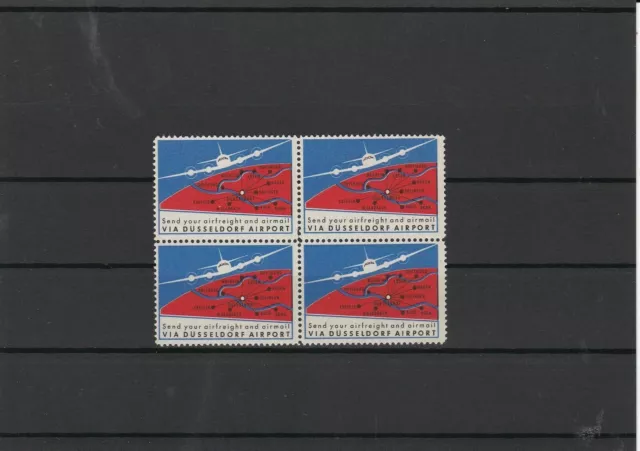 Dusseldorf Airport Mint Never Hinged Advertising Stamps Blocks ref R 17864