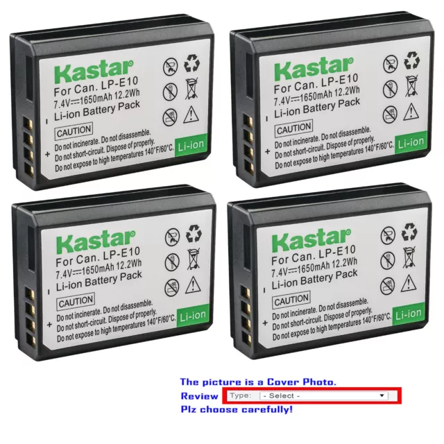 Kastar Replacement Battery for Canon LP-E10 Battery & Canon EOS Rebel T6 Camera