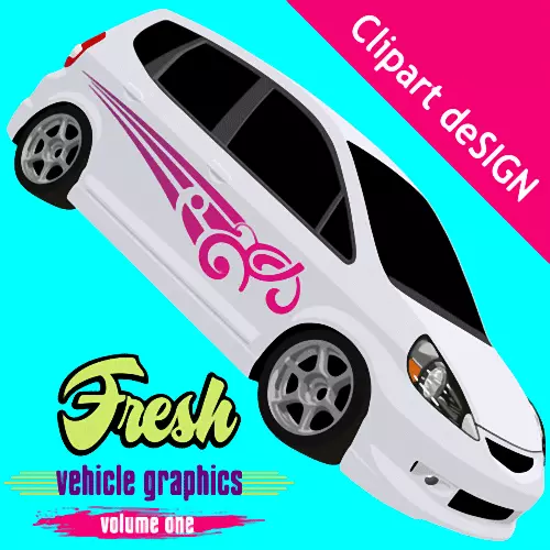 Vehicle Graphics Clipart-Vinyl Cutter Plotter Images-Eps Vector Clip Art Cd