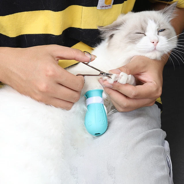 Cat foot cover pet anti-scratch and bite silicone cover pet bath paw cA~gw