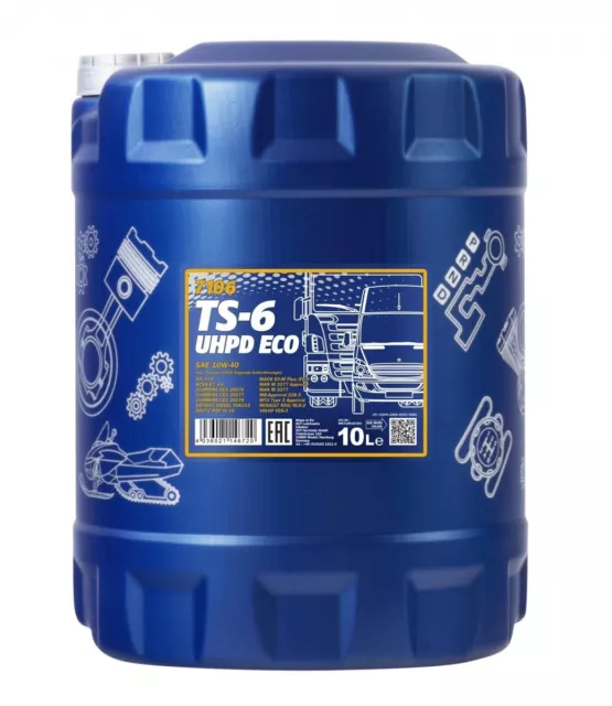 MANNOL TS-6 UHPD Eco Huile moteur 10W-40 10L convient pour MERCEDES-BENZ ACTROS