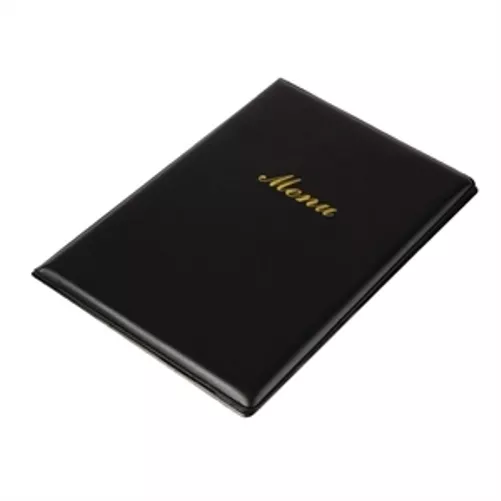 Menu Cover Holder Black PVC A4 Restaurant Cafe Hotel RE217