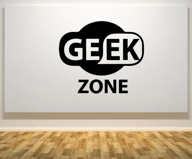 Geek Zona Letrero Frase Lema Señalización Puerta Pared Pegatina Imagen Póster