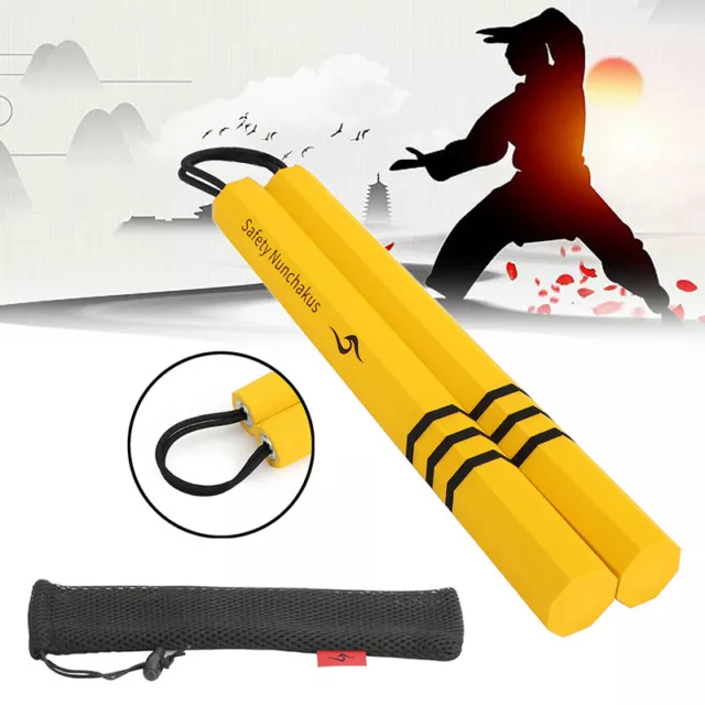 EVA Foam Nunchucks Nunchaku Martial Arts Karate Training Nunchakus Stick Safety