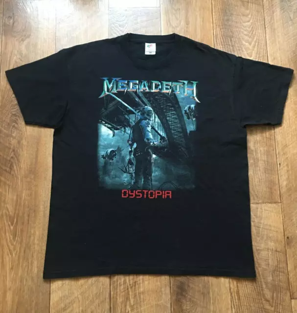 Rare Megadeth Dystopia Double-Sided T-shirt Thrash Metal Tee Men's Size XL