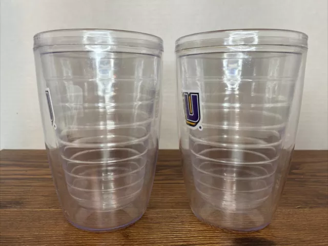 LSU Tigers No Sweat Plastic Tumbler Glass 16 oz Louisiana State Tigers Set Of 2 2