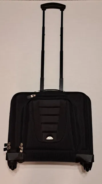 Samsonite Black Nylon Travel Carry On Spinner Rolling Luggage Briefcase