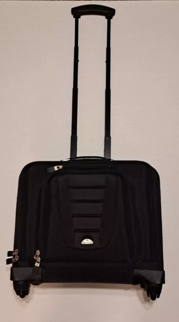 Samsonite Black Nylon Travel Carry On Spinner Rolling Luggage Briefcase