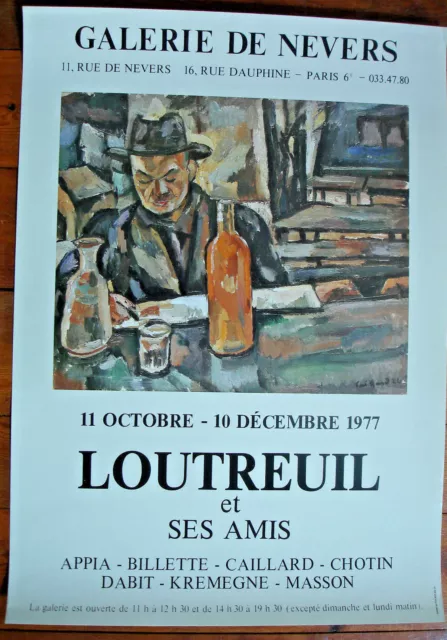 Affiche Loutreuil1977  Galerie De Nevers- Paris - 69/49 Cm