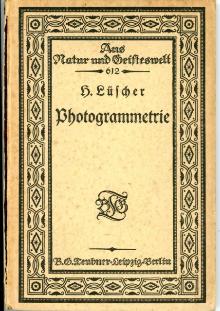 Fachbuch PHOTOGRAMMETRIE von H. Lüscher Einfache Stereo- & Luftphotogrammetrie