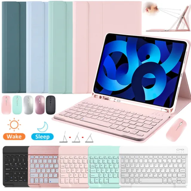 For iPad 6/7/8/9/10th Gen Air 4 5 2022 Bluetooth Keyboard Case Cover With Mouse
