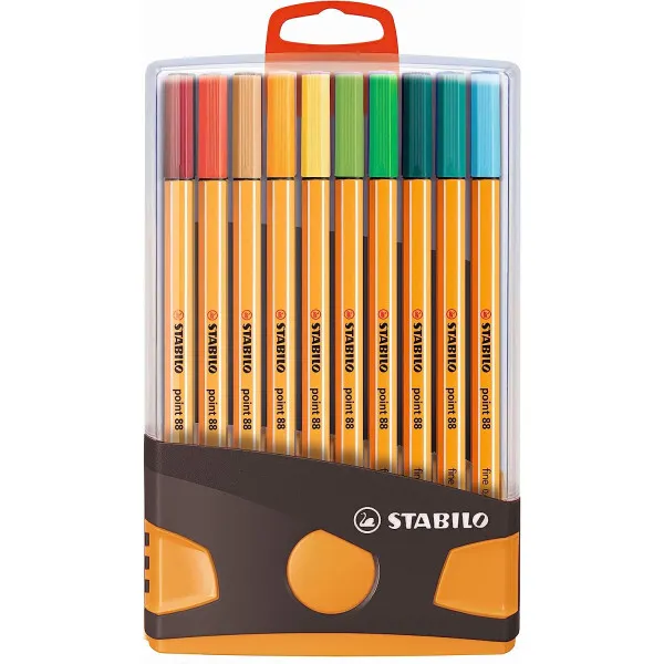 Stylo feutre pointe fine - STABILO Point 88 - Étui ColorParade - 20 stylos - Co