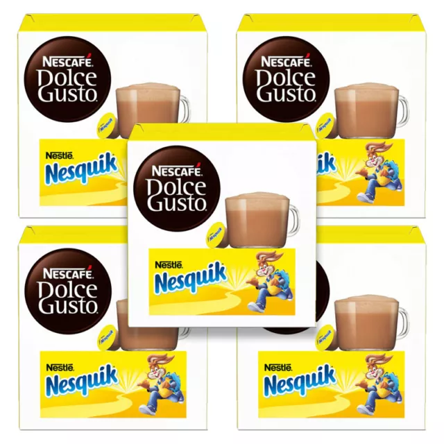 Dolce Gusto Nesquik Hot Chocolate Coffee Pods:  1/3/5 X 16 Packs: You Choose,