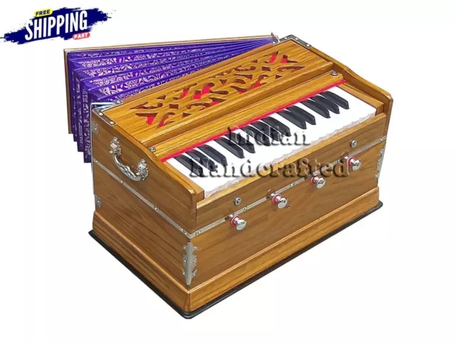 Harmonium 4 Stopper Musical Instrument Multi Bellow 32 keys Long Sustain Sound
