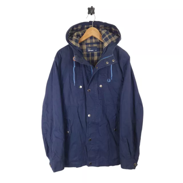 FRED PERRY MENS J6516 P96 Hooded Parka Jacket Coat Brown Medium New RRP 450 259.95 PicClick UK