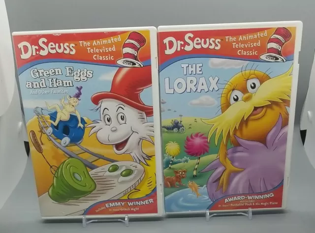 DR. SEUSS GREEN Eggs and Ham & The Lorax DVD Set - Animated Televised ...