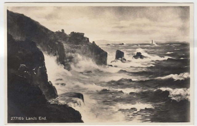 Cornwall; Lands End 27716B RP PPC, Unposted, c 1930's