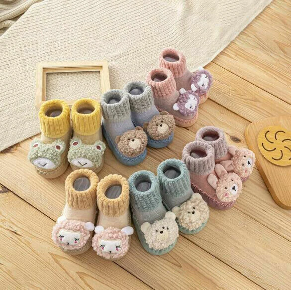 Infant Baby Boys Girls Toddler Anti-slip Warm Slippers Socks Crib Shoes Boots