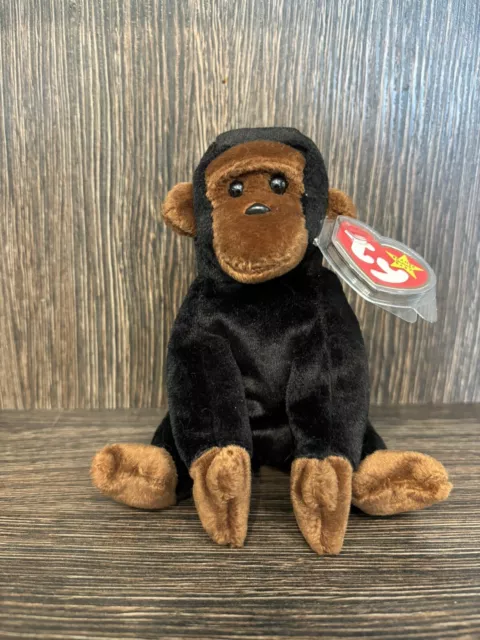Ty Beanie Babies Congo The Gorilla With Tag In  Plastic Protector