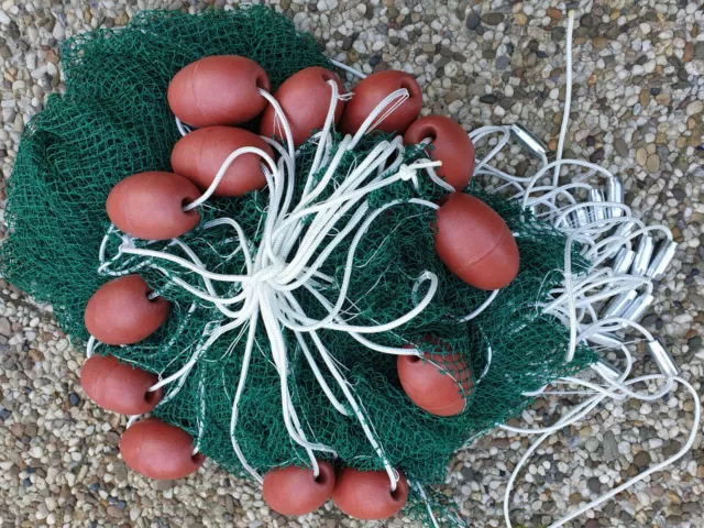 Zugnetz 6m x 1,5m , ohne Fangsack, #10mm Schleppnetz Fischernetz Sperrnetz