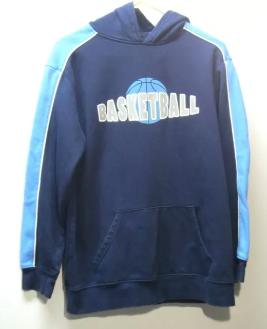Basketball Themed Boys XL 18/20 Blue Hoodie Pullover Jacket Simply for Sports
