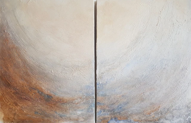 Due tele realizzate a acrilico. Dimensioni singola tela 40x30 cm.
