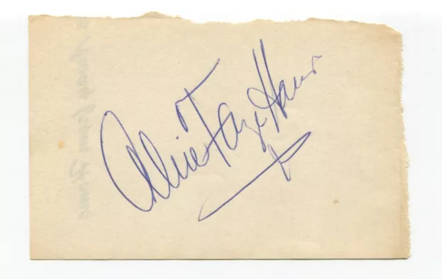 Alice Faye Signed Page Cut Autographed In 1952 Actress The Gang's All Here