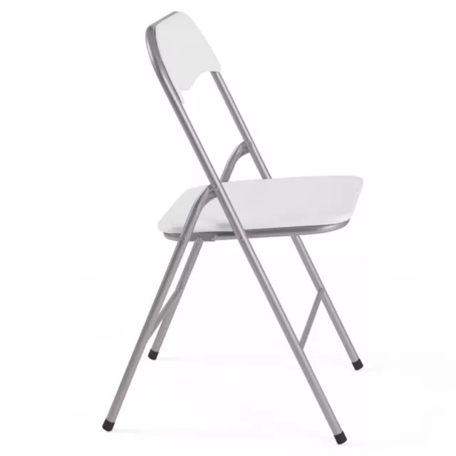 Chaise Pliable Blanche Métallique Lot de 6 Évènementielle Intemporelle Fêtes 2