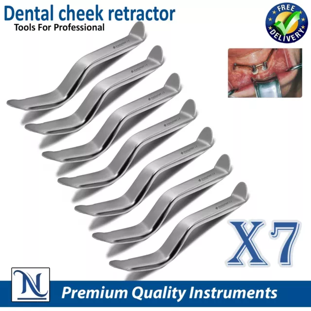 Dental Tongue Depressor Lip Cheek Retractors 7 Stainless Steel Premium  Instruments