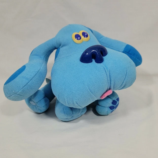 BLUES CLUES POSE A Blue Puppy Dog Plush 8" Stuffed Animal Tyco Vintage
