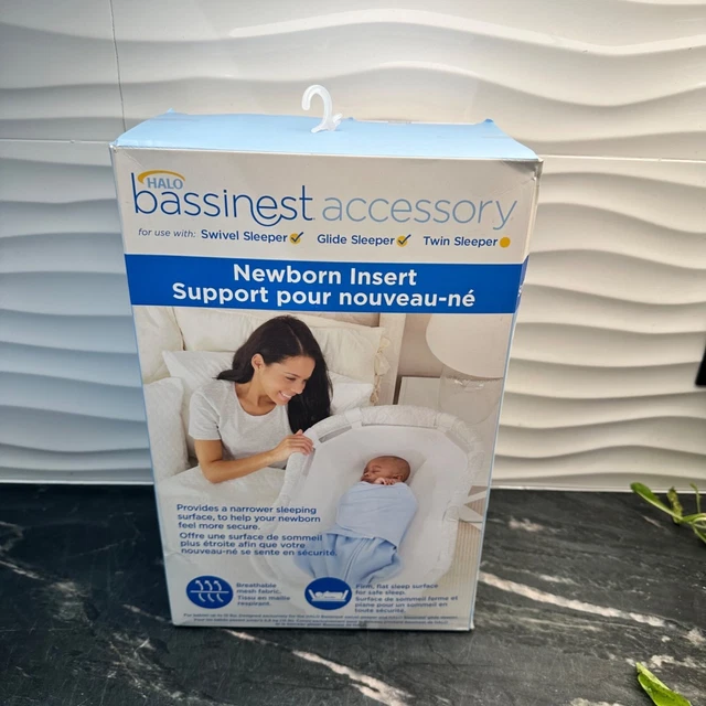 Halo Bassinest Accessory Swivel Glide Twin Sleeper Newborn Cuddle Insert White