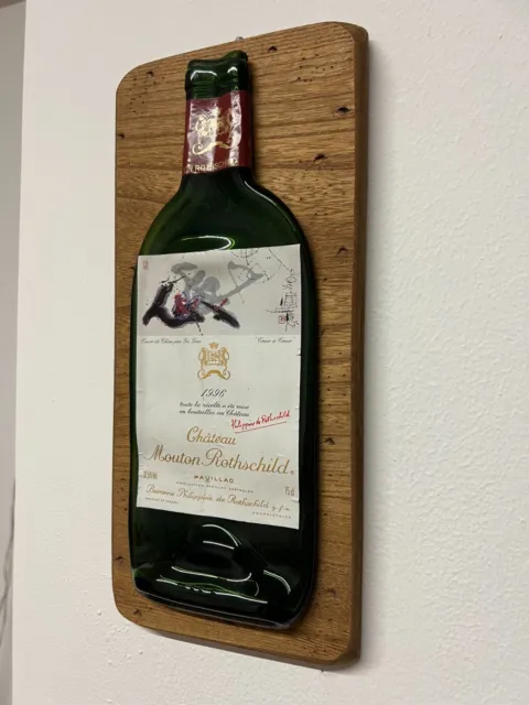 Quadro Bottiglia Chateau Mouton 1996 Vuota Originale Regalo Natale Empty