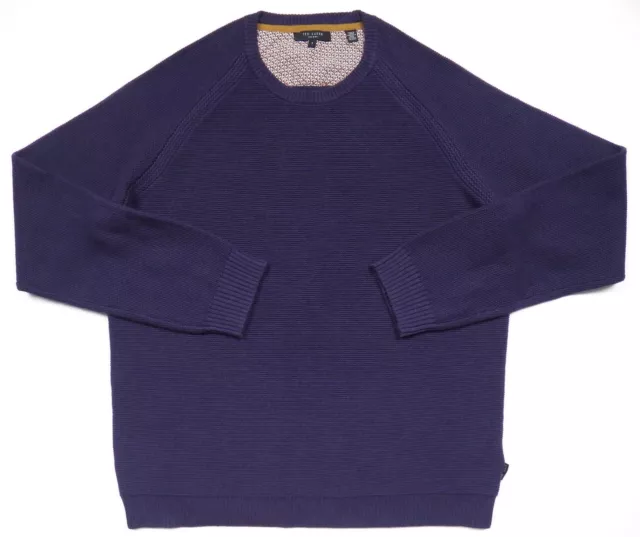 Ted Baker London Nwot Mens 7 3Xl Crewneck Sweater 11% Wool Stylish Purple Luxury