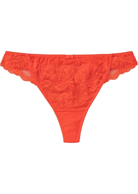 Slip tanga taglia 40/42 rosso papavero slip donna lingerie biancheria intima perizoma nuovo*