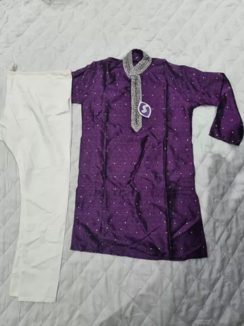 Ragazzi indiano Sherwani kurta pakistano eid/matrimonio 2 peice