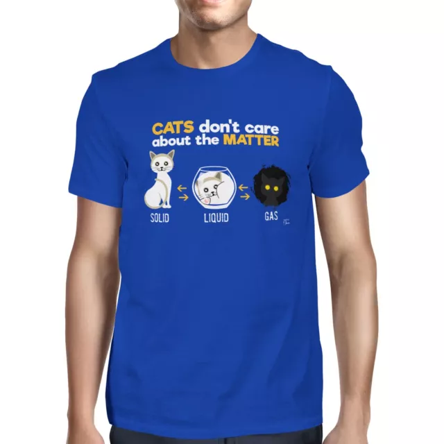 T-shirt da uomo Cats Don't Care About The Matter Science