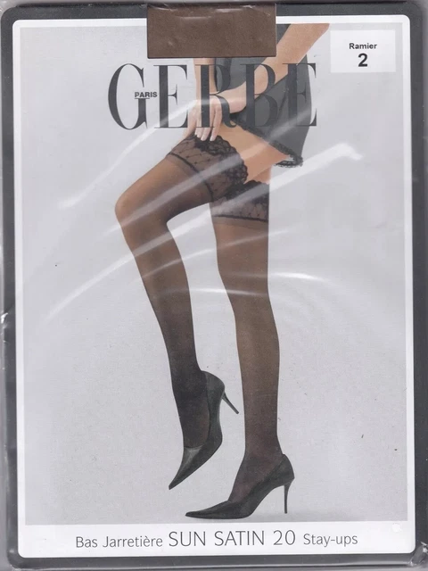 Mi-bas (Knee-highs) GERBE SUNLIGHT 20 Deniers - Taille S - 2 Coloris - Neuf Avec étiquettes