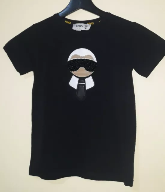 FENDI Karl Lagerfeld Karlito T-Shirt Tshirt Tee Near New KIDS Size 7-8 Designer