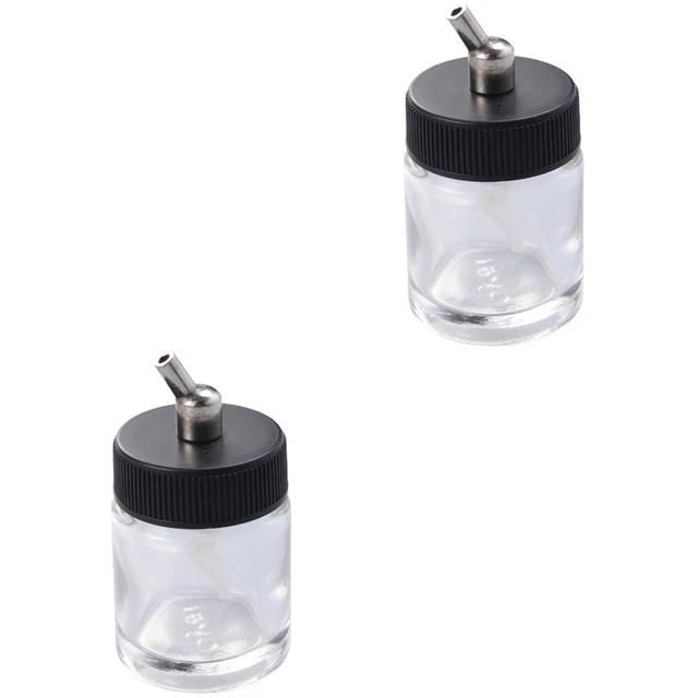 2 stücke Airbrush Glas 22cc Flaschen Topf Professionelle Paint Cup Modell