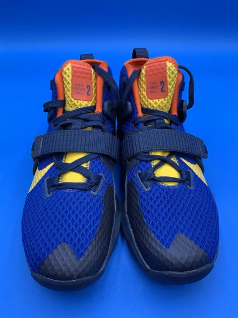 Nike Air Force Max Ii Midnight Navy Blue-Amarillo Yellow Sz 8.5 (Ct1482-400)