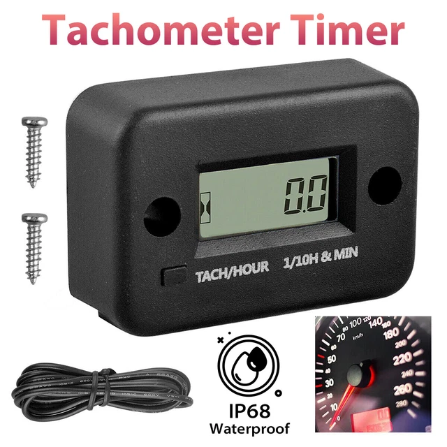 CHAINSAW ENGINE DIGITAL Tachometer RPM Tach Hour Meter For Motorcycle 2