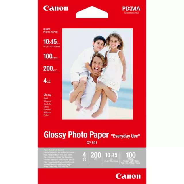 Canon GP-501 glänzendes Fotopapier 10x15 cm - 100 Blatt x 3