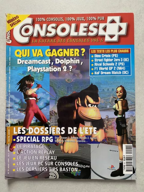 Magazine Consoles + Plus Numéro 91 - Août 1999 - Jeux videos retro-