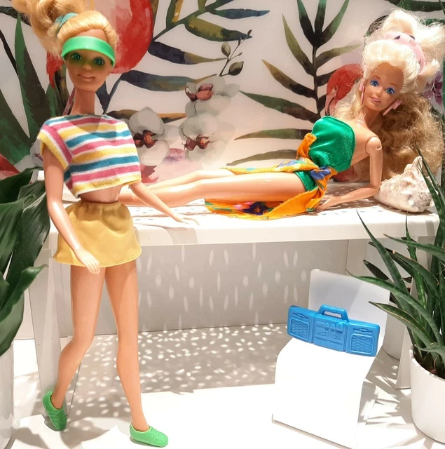 BARBIE - 2 Fashion Packs - set di abiti con accessori - anni '80 vintage 