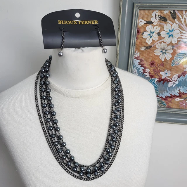 Bijoux terner necklace and earrings deals